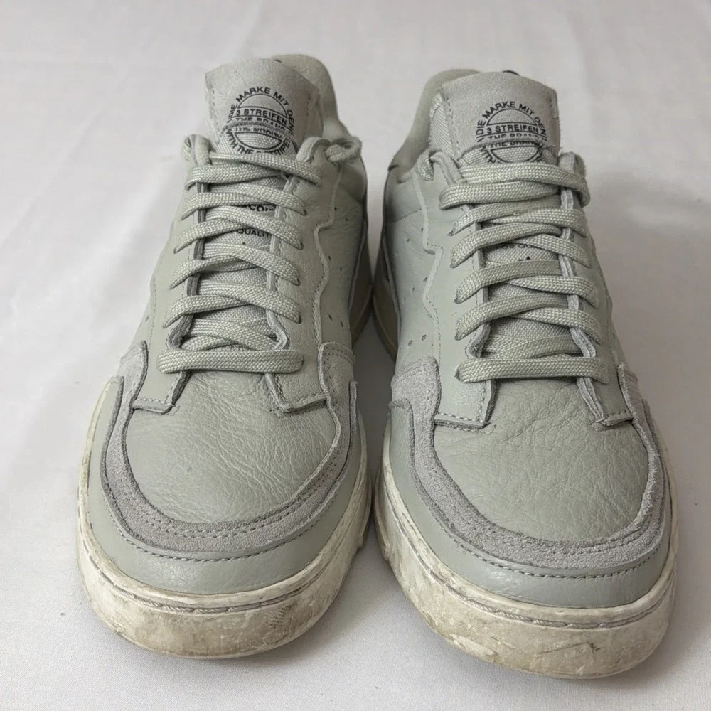 Adidas Original Supercourt EE6045 Womens Sz 8.5 Shoes Fit Gym Ash Silver Leather